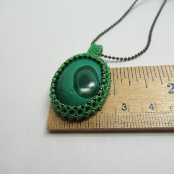 Malachite Cabochon pendant - Picture 10 of 12